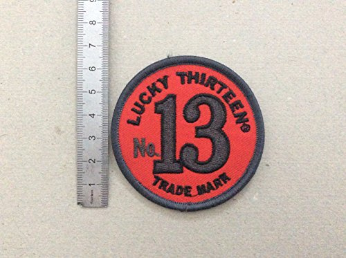 Aufnäher Lucky Thirteen 13, Rot