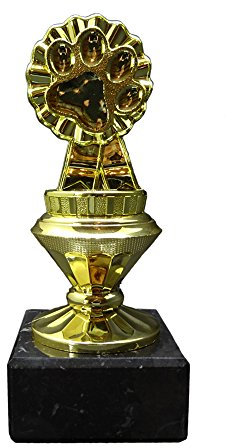 RaRu Hunde-Pokal (Pfote) mit Ihrer Wunschgravur (BiGo)