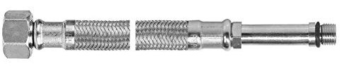 Panzerschlauch DN13 1/2 ÜM x M10x1 AG LANG Edelstahl Flexschlauch Druckschlauch für Armatur alle Längen (500mm)