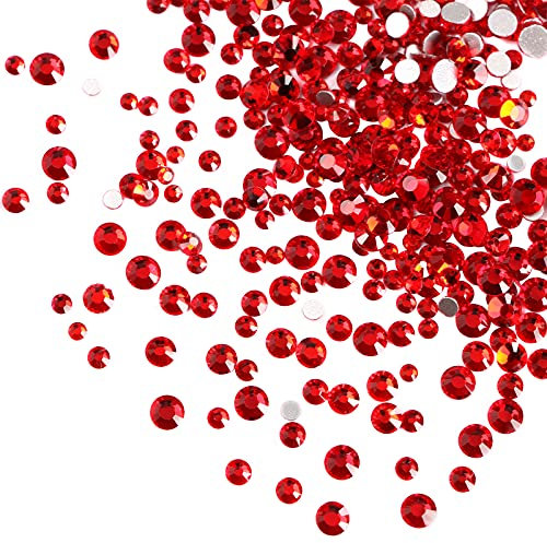 Jollin ss4 ~ ss12 -3 456 strass à dos plat en verre pour nail art, taille 6,, Siam, Mixed SS4 5 6 8 10 12