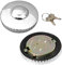 TRUCK DUCK® Universal Chrom Metall Tankdeckel 60mm abschließbar Tank Diebstahlsicherung mit Schloss für LKW Bagger Traktor