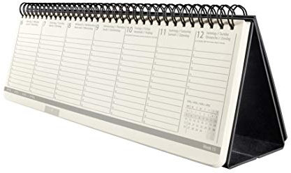 SIGEL C2080 Tischkalender 2020, ca. 30 x 14 cm, Hardcover, schwarz, Conceptum