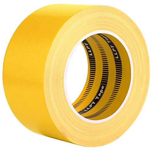 LLPT Klebeband Gewebeband Premium-Qualität 60 mm x 30 m x 0,23 mm Rückstandsfreier, Starker Klebstoff Farbe Gelb(DT247)