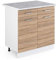 Vicco Küchenunterschrank R-Line, Schubladenschrank für die Küche, Sonoma/Weiß, 80 cm, AP Marmor