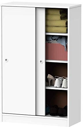 MUEBLES PITARCH Tibet Armario, Aglomerado de partículas y melamina de Alta Densidad, Blanco, 120 x 74 x 33 cm
