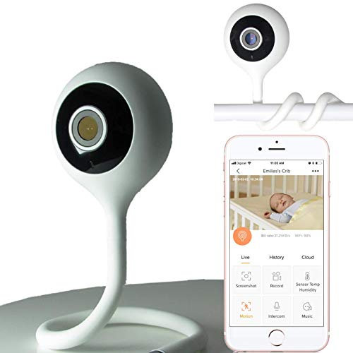 Baby CAMdy France - Babyphone Camera Surveillance WiFi bébé⎮Babyphone Video⎮HD 1080p⎮Fixation du lit bébé⎮Système d'alerte Intelligent