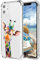MAYCARI Cute Painting Giraffe Case Clear for iPhone 11, Animals Design Transparent Shockproof Anti-Scratch Soft Flexible TPU Cover with Air Cushion for Men&Women