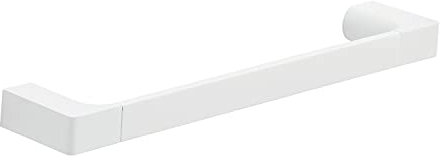 Gedy G-Kuala Lumpur - Toallero de 35 cm, Color Blanco, componentes Fabricados en Cromo, latón y Cristal, garantía de 2 años, Medidas 2,5 x 35 x 6,6 cm y Peso 0,506 kg, diseño R&S, 35 cm