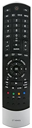 AULCMEET CT-90405 Ersetzen Sie die Fernbedienung für Toshiba 40TL933F 40TL968G 46TL933F 46TL968G 55VL963 55XL975G 75028483 47VL963G 47WL968B 47WL968F 47XL975G 47YL985G 32TL933 32TL963G 32UL975G