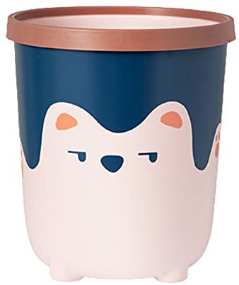 Rutaqian Poubelle Poubelle Mignonne De Grande Capacité Multi-Fonction PP Plastique Large Application Poubelle Seau pour Cuisine, Salle De Bain, Chambre, Bureau Rose