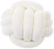 Koomuao Knotenkissen Rund Weicher Samtstoff Knoten-Ball-Kissen Nordische Dekokissen Zierkissen Knoten Geknotetes Kissen für Sofa, Bett, Wohnzimmer, Babyzimmer (Weiß, 28cm)