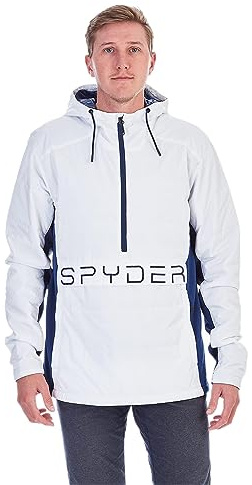 Spyder Men's Force Anorak, White, Medium