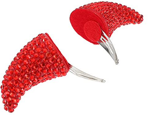2 Stück Teufelshorn Haarnadeln Halloween Haarspange Kopfbedeckung Haarnadel für Halloween Kostümpartys Haar Accessoire Dekoration