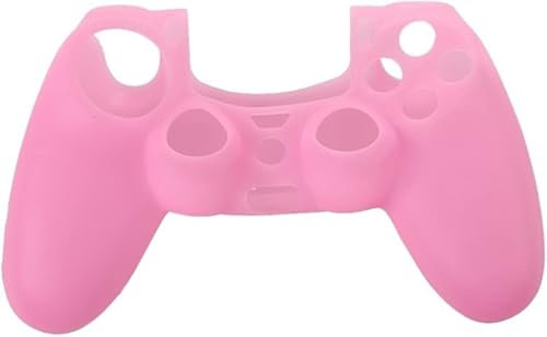 HUFFA 2pcs Soft Silicone Gel Protective Skin Cover Case for PS4 Controller Pink