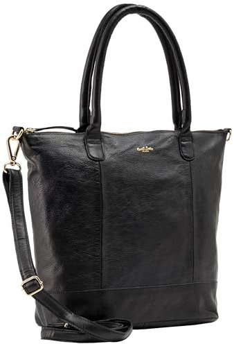 Gusti Leder Shopper Damen Mia – Ledertasche mit Reißverschlussfach, abnehmbarem Trageriemen & 15 Zoll Laptopfach - Ideal für Alltag & Büro