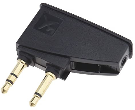 YINETTECH Adaptateur Casque Avion 3,5mm Compatible avec QuietComfort 2 QC3 QC15 QC25 QC35 Compatible avec SoundLink AE2 AE2W Appareils Jack 3,5mm Plaqué Or