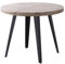 Home Heavenly® - Mesa Comedor Redonda Extensible Estilo Industrial SKADI. Mesa de 100 cm diámetro. 2 tramos extensión a 140 hasta 180 cm. (Roble Honey - Negro)