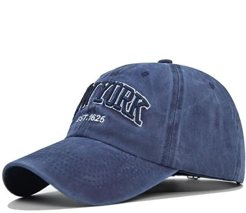 Cappello Uomo New York Vintage Cappellino Ricamo Berretto da Baseball (Blu Navy)