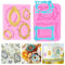 ELINKA 2 Pièces Décor Moule Fondant Miroir Cadre Photo Silicone Gâteau Moule Outil Silicone Moule Dentelle Forme,Coupe Gâteau Nuage, pour Salle de Cuisson, Café, Décoration de Gâteaux