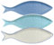 MERCURY SRL Piattino a Forma di Pesce - in Ceramica - Vassoio - Antipastiera - Colori Assortiti - 1 Pezzo - 21X7,5X2,5h cm