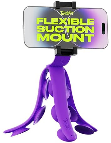Tenikle® PRO - Flexibles Tentakelstativ für Handy und Action-Kamera GoPro, Insta360, DJI Osmo, Bekannt aus Shark Tank, biegbare Saugnapf-Kamerahalterung & Halterung, iPhone & Android kompatibel