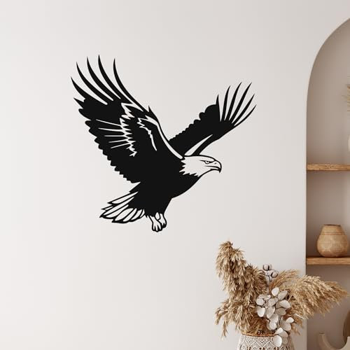 GRAZDesign Wandtattoo Adler Weißkopfseeadler Eagle Wandaufkleber Wohnzimmer Küche Flur - selbstklebende Vinylfolie - 31x30cm / weiss
