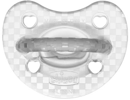 Chicco PhysioForma Gommotto Luxe, Ciuccio in Silicone 16-36 Mesi/Unisex, Gommotto Morbido e Delicato, 2 Pezzi, Nuova Versione, Neutro