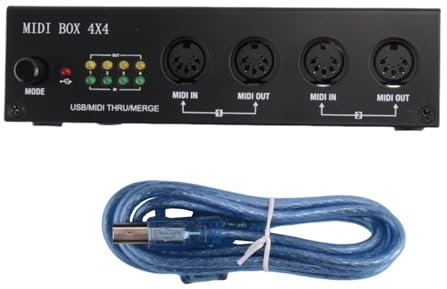 BLASHRD Midi Box Strumenti Musicali Interfaccia Midi USB Merge Thru Box 64 Canali Midi