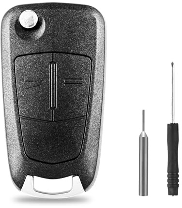 ShnminEU Autoschlüssel Gehäuse für Auto Schlüssel Opel Astra Adam Corsa Zafira Insignia Vectra Meriva Movano Mokka Schlüsselgehäuse Klapp Ersatzschlüssel 2 Tasten Klappschlüssel