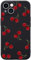 Wihytec Red Cherry Phone Case for iPhone 15 Cute Cherry Case Cover Liquid Silicone Soft Gel Rubber Durable Matt Phone Cover with Microfiber Lining Protective Cover