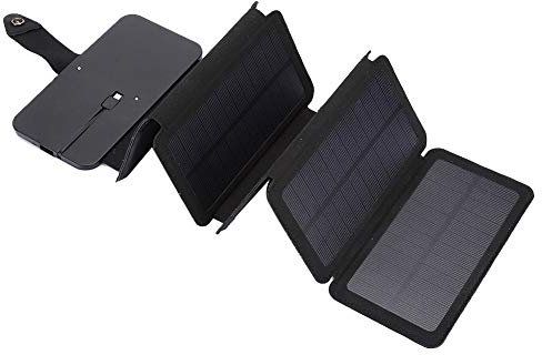 Beufee Tragbares Solarpanel, Faltbares Solarladegerät, Solar-Handy-Ladegerät, Solar-Laptop-Ladegerät, Mobile Bank, Smartphone-Netzteil-Ladegerät(Schwarz)