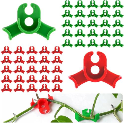 Pflanzen Clips, 50 Stück Bieger Clips, 90 Grad Pflanzenbieger Low Stress Training, Praktischer PflanzenstüTzclip Pflanzenklammern Plant Grow Zubehör