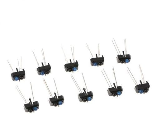 Fenteer 2x 10Pcs Black & Blue Light IR Lichtschranke Schalter TCRT5000