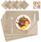 FJNATINH Tischsets, Platzsets Abwaschbar, Tischset Blumen rutschfest Platzdeckchen, Abwischbar Doppelseitigen Platzset 6 Set, mit Untersetzer, 43x30cm, für Küche, Esszimmer(braun)
