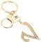 PATIKIL Porte Clef de Lettre, Breloque de Lettre V avec des Diamants en Cristal Mignons et Créatifs, Pendentifs d'Alphabet Décoratifs pour Sac à Dos, Artisanat DIY, Ton Or