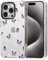 MOSNOVO Case for iPhone 15 Pro, [Buffertech 6.6ft Military-Grade Drop Protection] [Anti Peel Off Tech] Clear TPU Bumper Phone Case Cover Design - Lilac Butterfly
