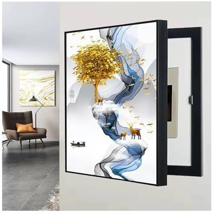 Dekorative Sicherungskastenabdeckungen, Moderne dekorative Elektrokastenabdeckung, Verteilerkasten, Gemälde verbergen, kreative Schaltkasten-Zählerkasten-Dekorationsmalerei (40 x 60 cm)