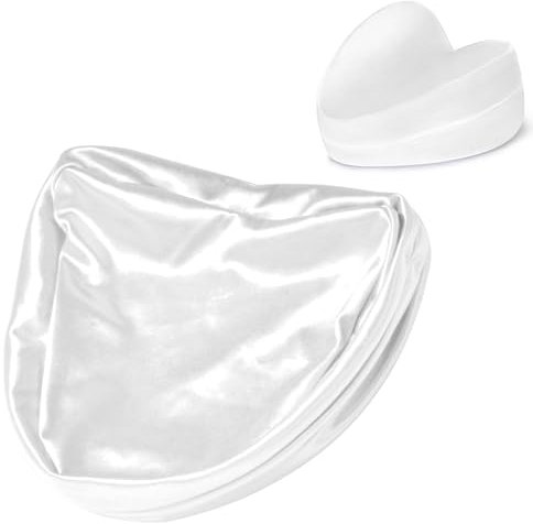 Zelimun Knie Kissenbezug 24 x 24 x 10 cm, Leg Pillow Knie-Kissenbezugs Ersatz, Kontur Kissenbezug für Herz geformt Kniekissen (Weiß)