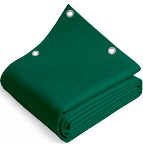 Telomeriti Telone in PVC 650g/m², con Occhielli in Alluminio, Rinforzato, per Camion, Impermeabile, Copritutto da Esterno, Vari Colori, Made in Italy (Verde Scuro, 3x7 Metri (21 MQ))