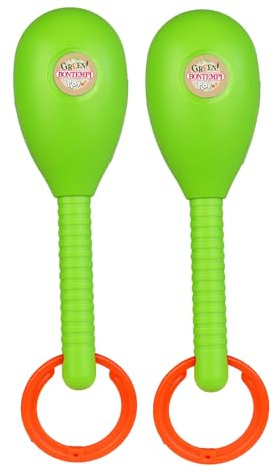 Bontempi | Green Maracas 180mm, Musikalisches Spielzeug | für Kinder ab 6 Monaten