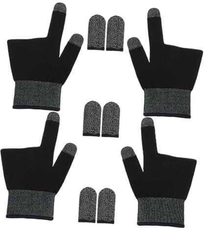 ERINGOGO 2paia of Gaming Finger Sleeves Nonslip Touchscreen Gloves for Mobile Gaming Comfortable and Elastic Design for and Billiards