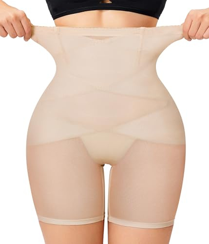 Bingrong High Waisted Shapewear for Women Tummy Control Knickers Body Shaper Butt Lifter Waist Trainer Lower Belly Seamless Shaping Underwear