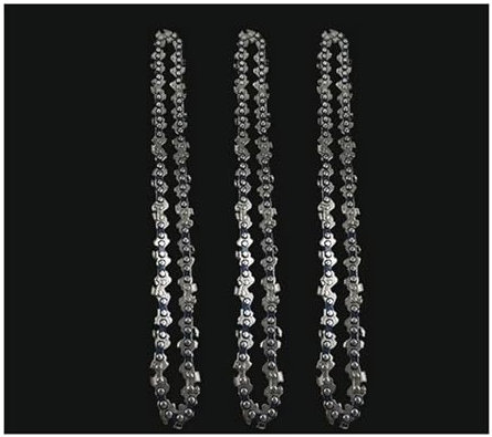 AOIUU 8 Inch Chain Saw Blade Chainsaw Chain Guide Bar 1/4 P Electric Saw 45 knots 22 knives Charging Saw for Cutting Wood(3pcs 8-inch Chain)