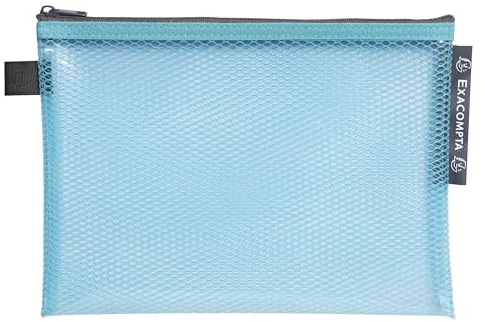 Exacompta 12 Pochettes Zippées Eva Pop'N Co A5 23x17cm 3 Couleurs Assorties