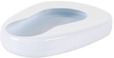 CIMAXIC Bassin de Lit Portable en Émail Solide pour Alité, Urinoir Femme Facile à Nettoyer et Respectueux Peau, Usage à Domicile pour Personnes Âgées