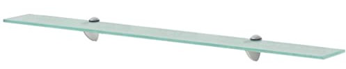 vidaXL Estante Flotante de Cristal Medidas 90x10 cm Grosor del Vidrio 8 mm Claro