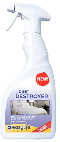 Easylife Urine Destroyer Spray (500ml) Fast-Acting Odour Eliminator for Pet and Human Accidents, Enzyme Cleaner Removes Stains and Neutralises Odours, Easy to Use on Carpets, Floors & Upholstery