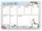 Mein Wochenplaner mit Einhorn Motiv I DIN A4 I Whiteboard Wochen-Kalender Notiz-Liste Organizer I abwischbar I mit magnetischer Rückseite I dv401