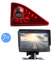 Misayaee HD 720p Dritte Dach Top Mount Bremsleuchte Kamera Bremslicht Rückfahrkamera für Opel Movano B/für Vauxhall Movano B Master MK3 NV400 + 7 Zoll DVD Monitor TFT Bildschirm LKW KFZ LCD Display