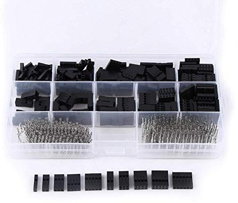 610Pcs 2.54MM Housing Connector Kit Female Male Terminal Jumper Wire Crimp Pins Adaptor Assortment Kit